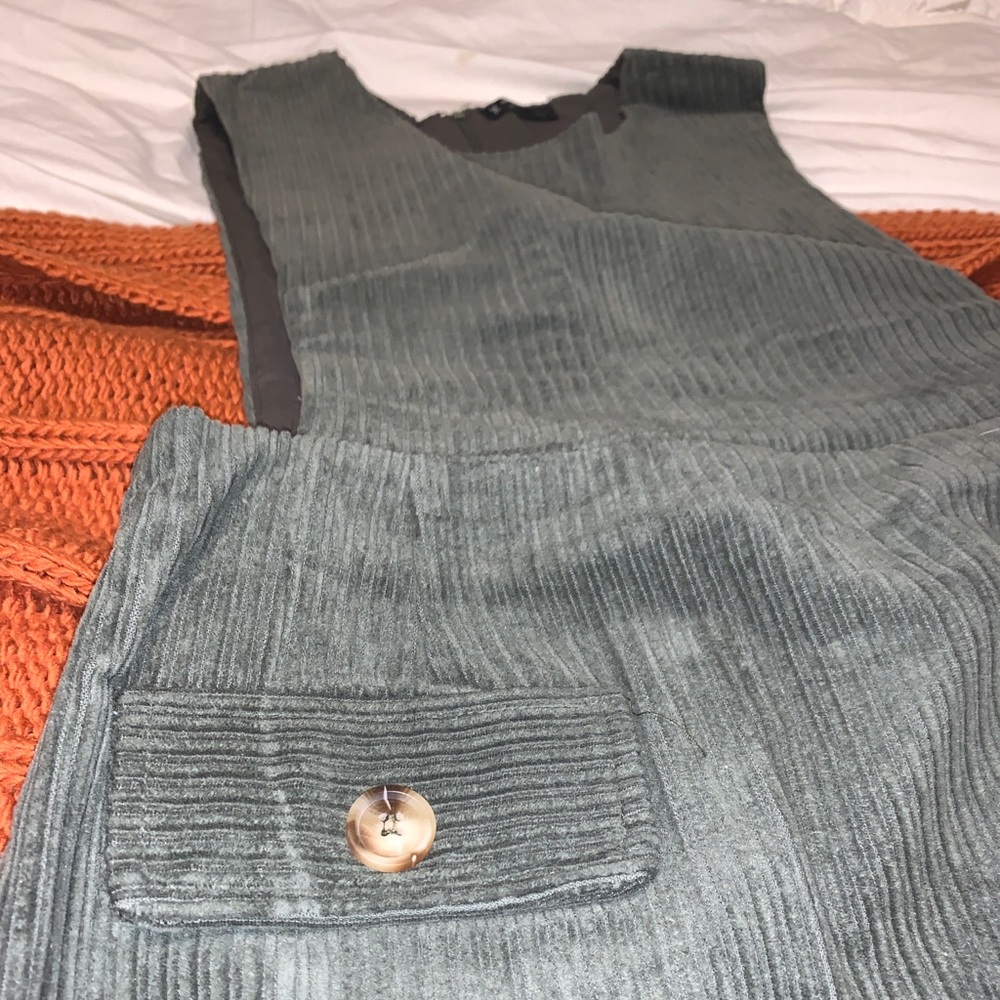 Green overall dress